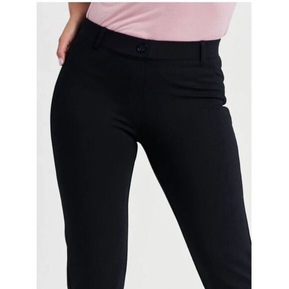 Betabrand Straight-Leg Classic Dress Pant Yoga Pant Black Large - Picture 2 of 11